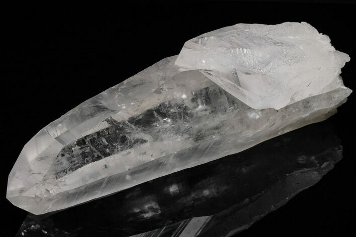 Striated Lemurian Quartz Crystal - Brazil #212546